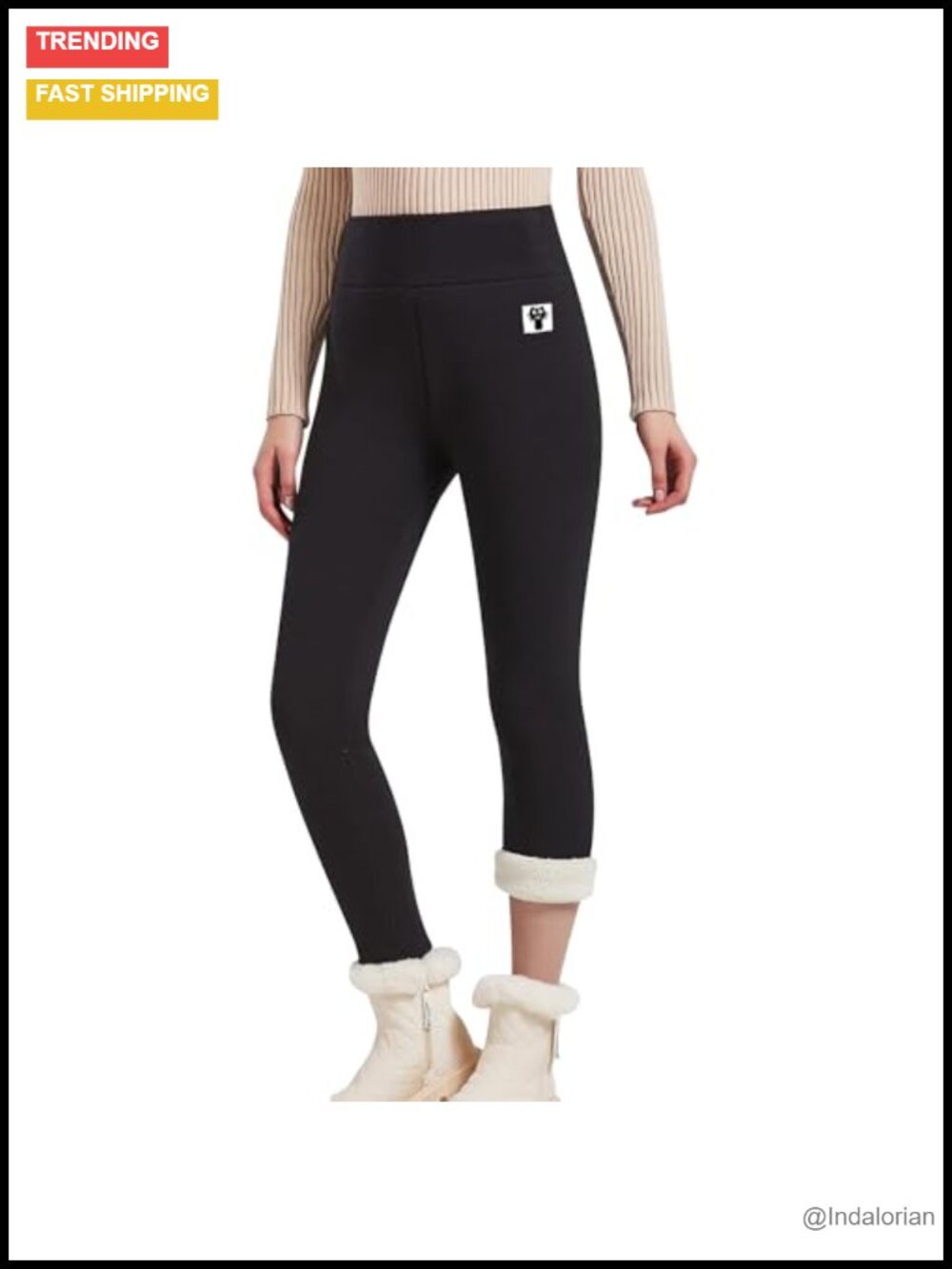 Fleece Lined Leggings Women Winter Warm High Waisted Stretchy Thermal Tights